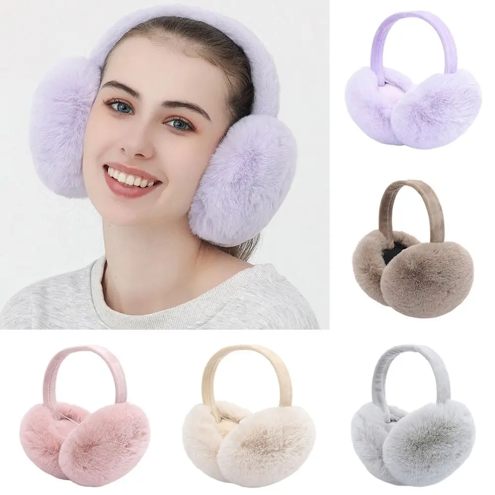 

Winter Warm Soft Plush Earmuffs Fashion Cold Protection Women Men Foldable Earflaps Folding Ear Warmer Gifts