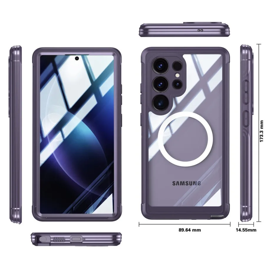 Enhanced Waterproof Magnetic Case - Shockproof Anti-Slip Bumper Cover with Screen Protection