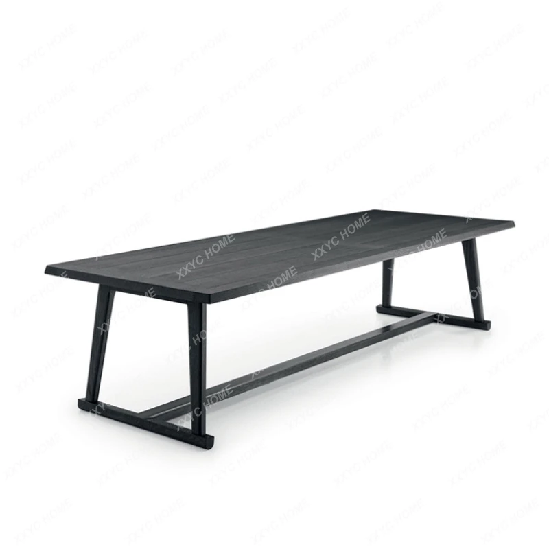 

Nordic Industrial Style Solid Wood Desk Conference Table Long Table Rectangular Modern Minimalist Vintage Dining Table