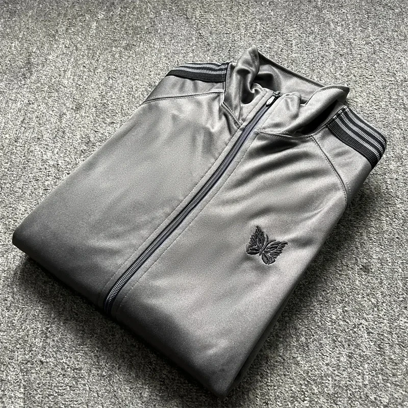 2024 Casual Fashion Coat Men Women Knitted Stripes Jackets Zipper Track Jacket 6