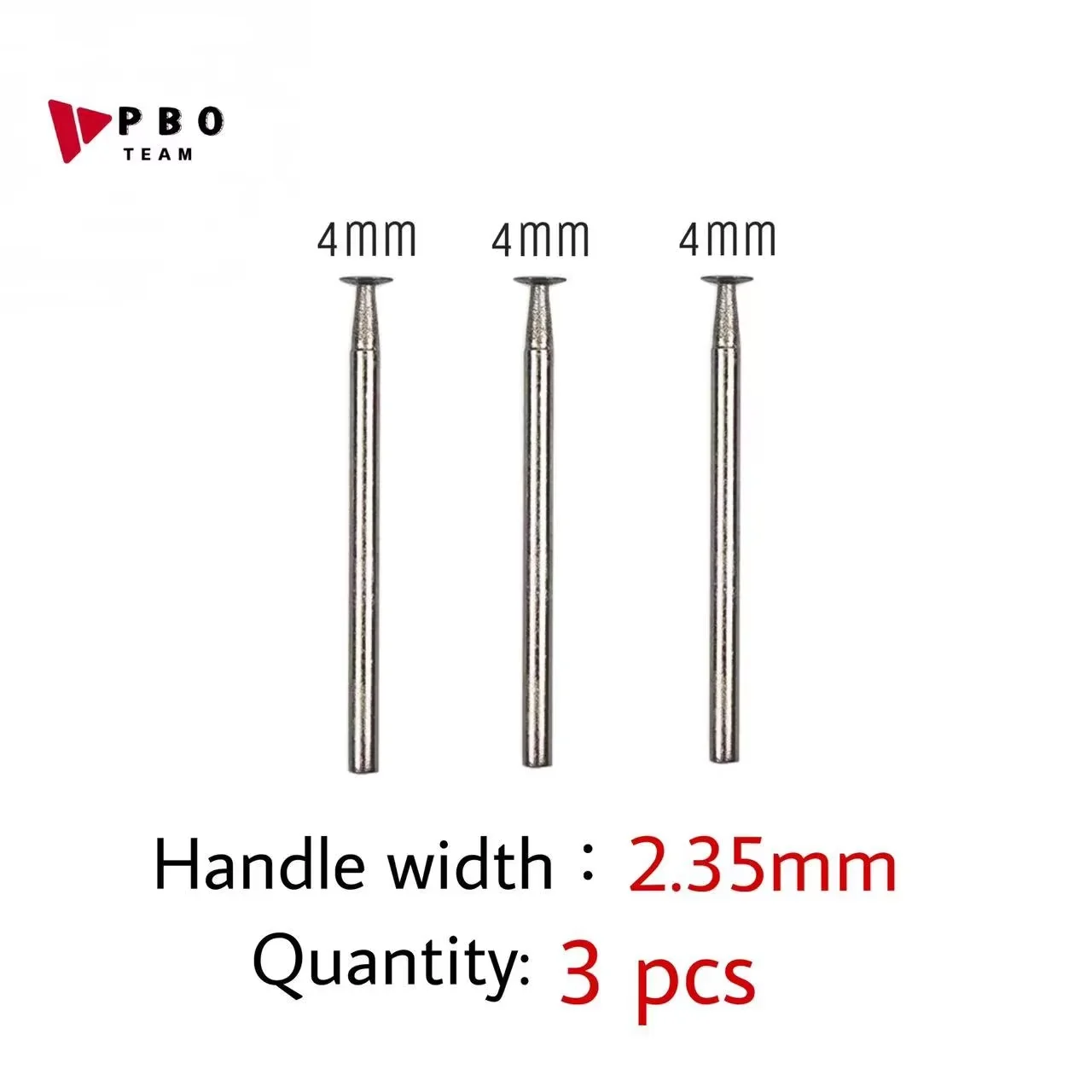 3PCS 에머리 연마 헤드 팁 1mm/2mm/3mm/4mm/5mm 절단 드릴 비트 2.35mm 연마 펜 나사 절단 IC 칩 연마용