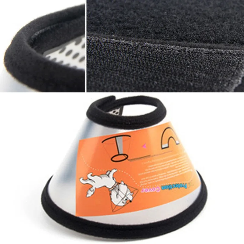 Puppy Dog Cone Elizabethan Collar Pet Dog Protective Wound Healing Prevent Lick Collars Mascotas Isabelino Perro 7 Sizes