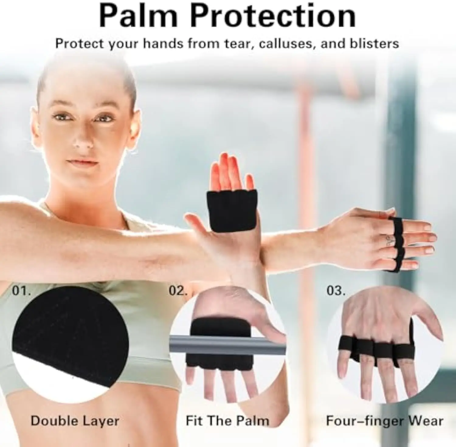 Cowhide Gym Gloves Half Finger fingerless gloves gym gloves