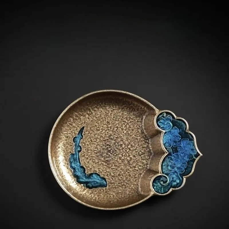 Japanese Antique Copper Coasters Retro Heat Insulation Cup Holder Mat Pad Chinese Kung Fu Gungfu Tea Ceremony Tea Trays Teaware