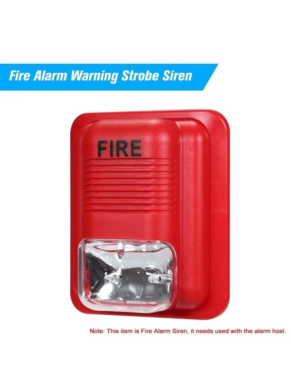 DC24V Fire Alarm Warning Strobe Siren Security System Suitable To Be Used ln Office Shop Hotel Restaurant Etc