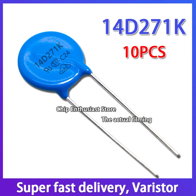 10PCS Varistor 14D271K 271KD14 In Line Varistor Diameter 14MM DIP-2 270V