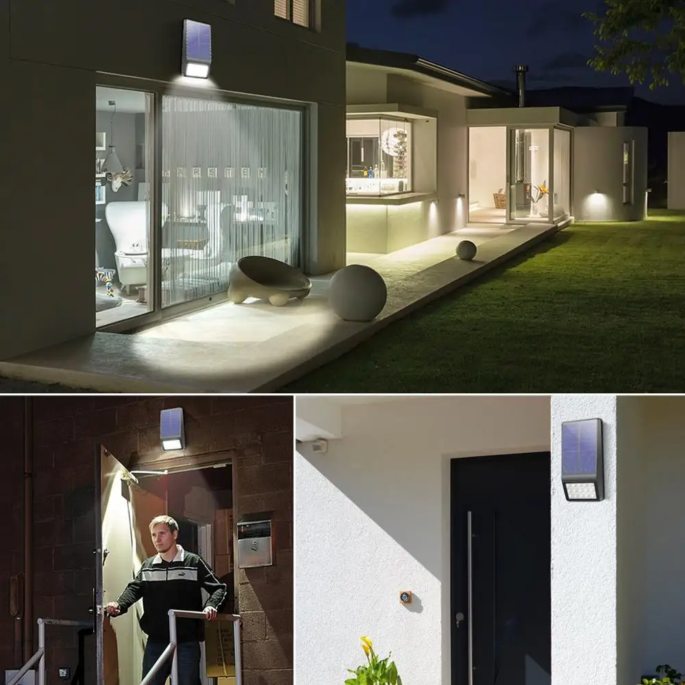 LED Solar Light Outdoor Solar Lamp Powered Sunlight Waterproof Radar PIR Motion Sensor Wall Street Light for Garden Decoration 6