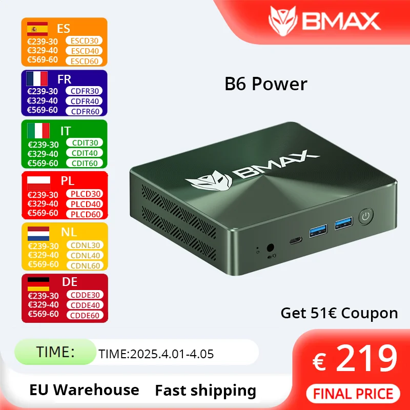 ミニPC BEMAX B6 Power i7-1060NG7 16GB 1TB Amazon.com: Bmax B6 Power Mini PC, Intel Core i7-1060NG7