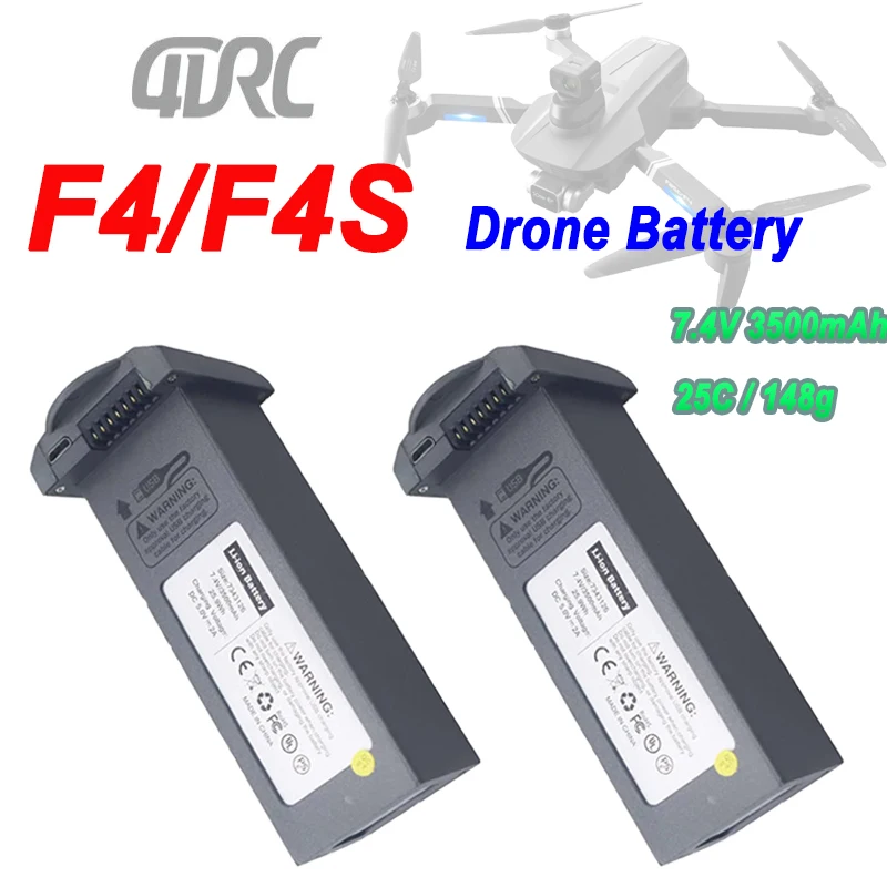 2PCS 7.4V 3500mAh Lithium Battery For 4D-F4 Folding Drone - Replacement RC Quadcopter Battery
