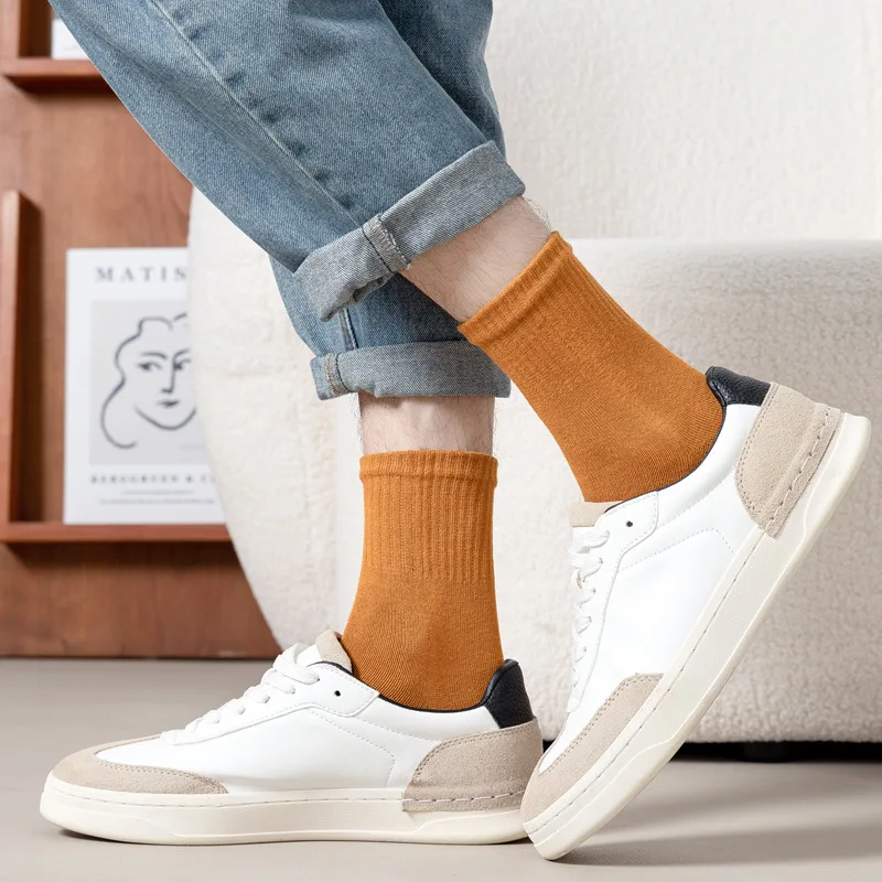 5 Pairs Socks Men Women Five Finger Sock Japanese Style Solid Black White Anti-Friction Compression Sport Bike Running Toe Socks