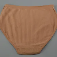 Doux taille haute coton culottes sous-vêtements pour femmes respirant grande taille femme slips femme Lingerie caleçon culotte rayé 6