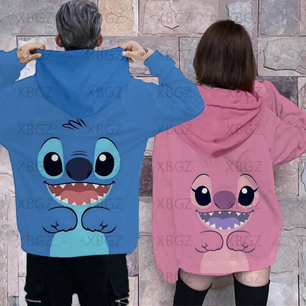 Sudadera con capucha de Disney para hombre y mujer, ropa deportiva con estampado de Stitch para parejas, jersey de chándal para niños y niñas, 2022| | - AliExpress