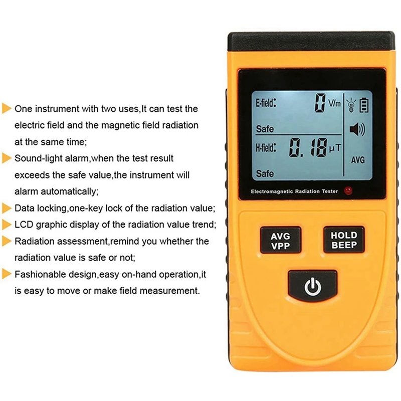 N15R-2X Socket Radiation Detection,Portable Dosimeter Counter With LCD Display, Radioactive Detector GM3120
