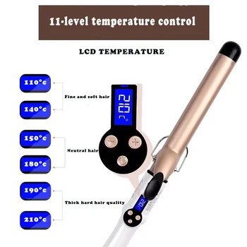 AOFEILEI Professional Styling Ceramic Curling Iron Wand 8