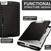 1pc Large Capacity Multifunctional Nursing Clipboard - Heavy Duty Plastic Storage with Low Profile Clip, Pen Holder, 1