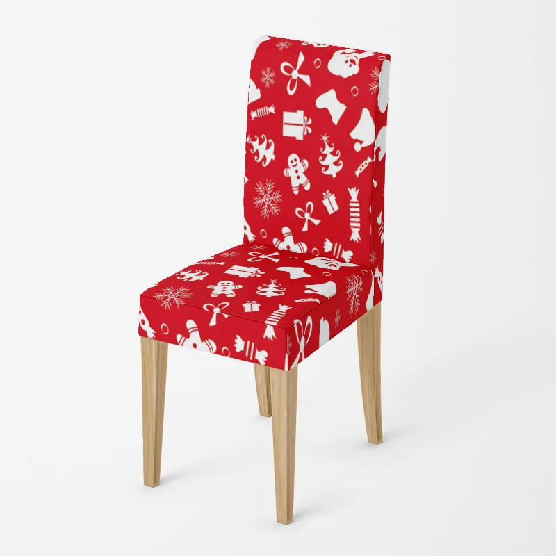 Home chair Covers kitchen adjustable dining elastic fabric chairs cover wedding Desk stretch back restaurant Merry Christmas