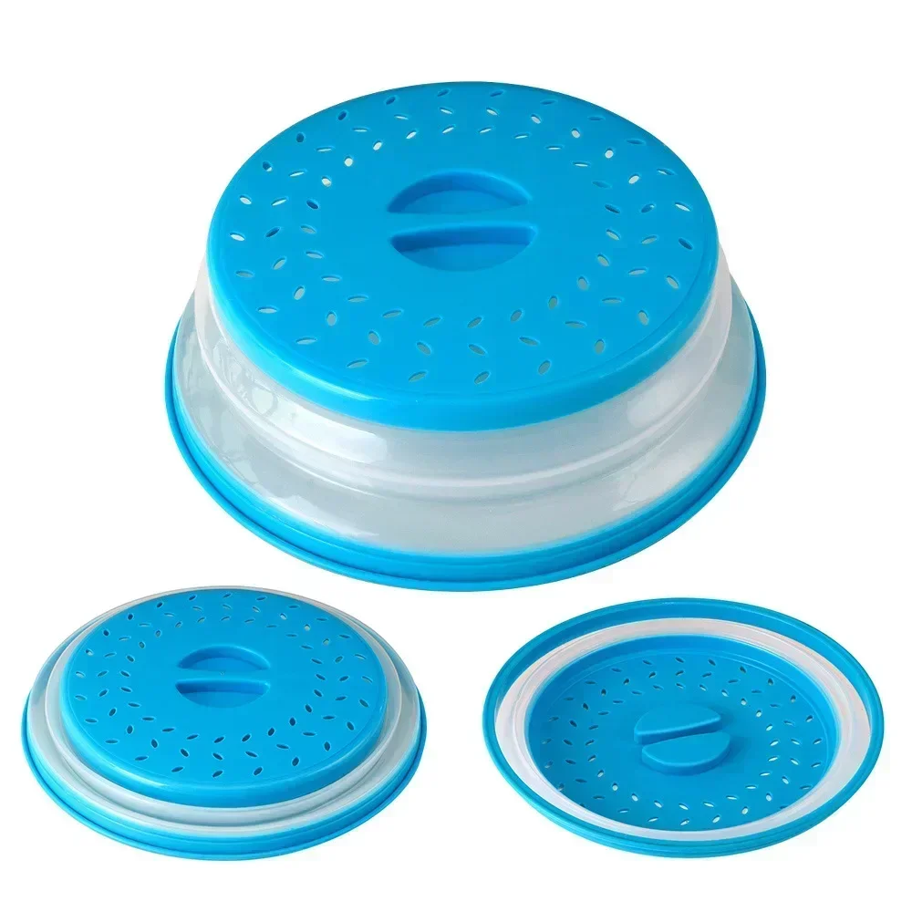 Food Cover Kitchen Utensils Kitchen Supplies Microwave Cover Microwave Splatter Cover Collapsible Food Plate Cover Drainer Basket Microwave Heating Splash-proof Kitchen Cooking Lid