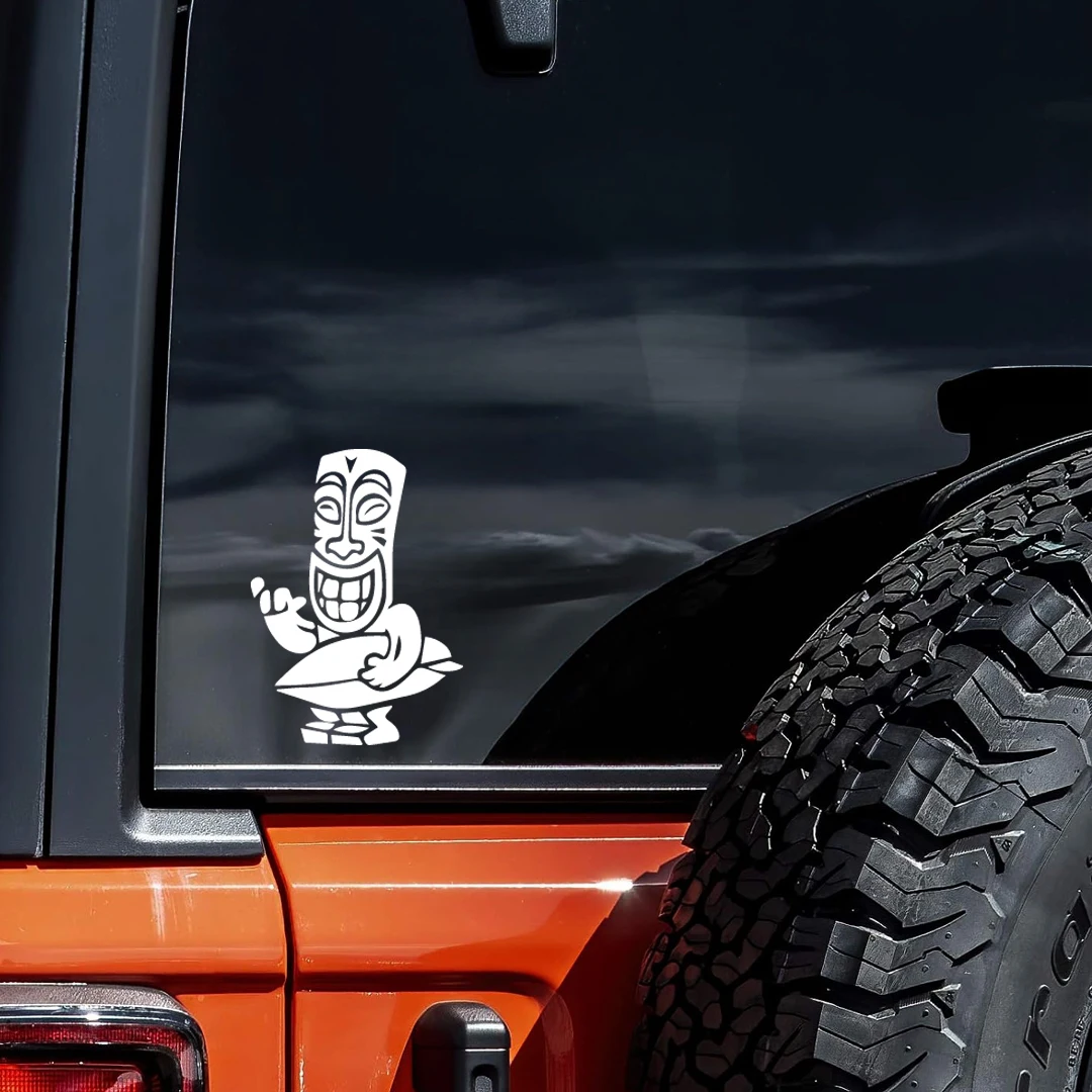 Surf Hawaii Style Waterproof Car and Motorcycle Exterior Decal - Funny Character Sticker