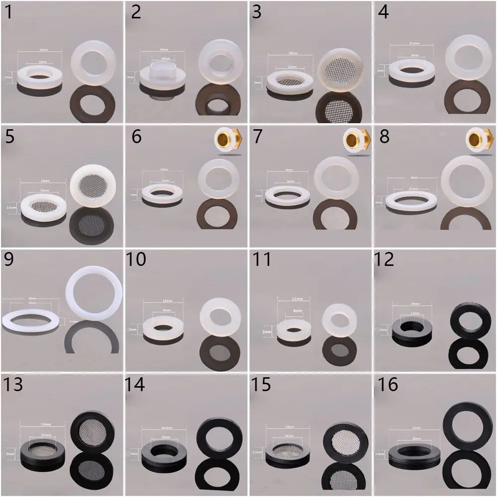 Description Picture 3 of item10Pcs Rubber Ring Gaskets Plumbing Silicone Sealing Rings Bellows Tube Hose Pipe Nozzle Flat Gasket Faucet Washer Seal Fitting