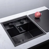 Hidden Kitchen Sink 304 Stainless Steel Sink Single Bowl Small Size Balcony Conceale Sinks 2
