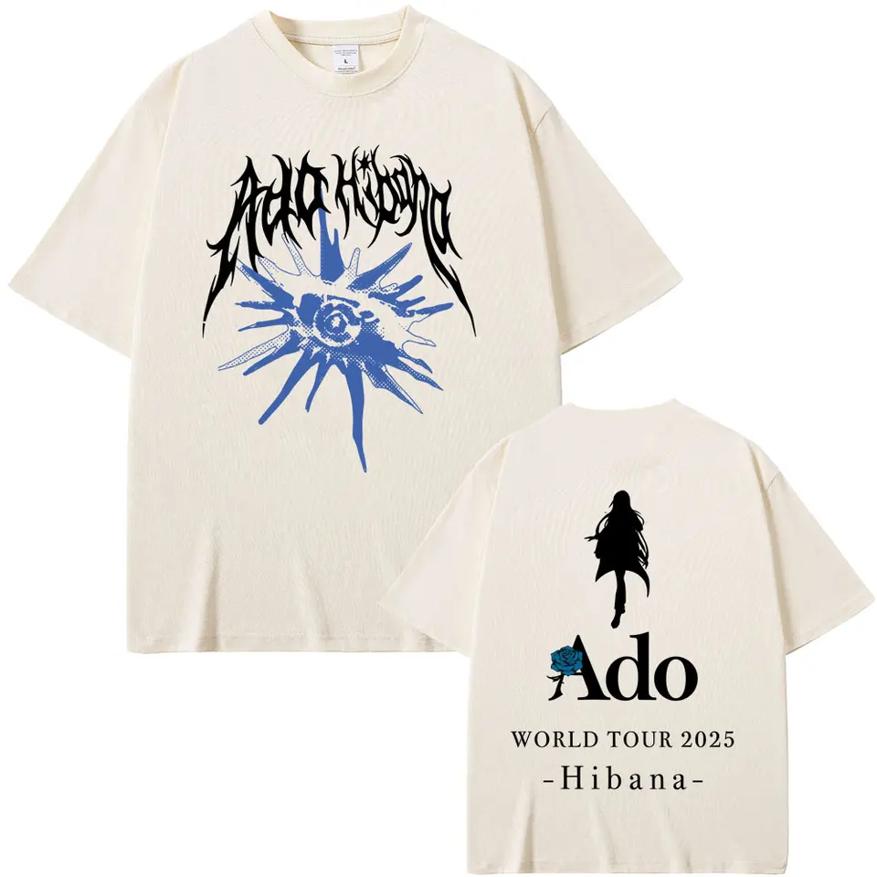 Ado world tour Hibana ロングTシャツ 大 XL Japanese Ado Hibana WORLD TOUR 2025 New T-Shirts Men Women