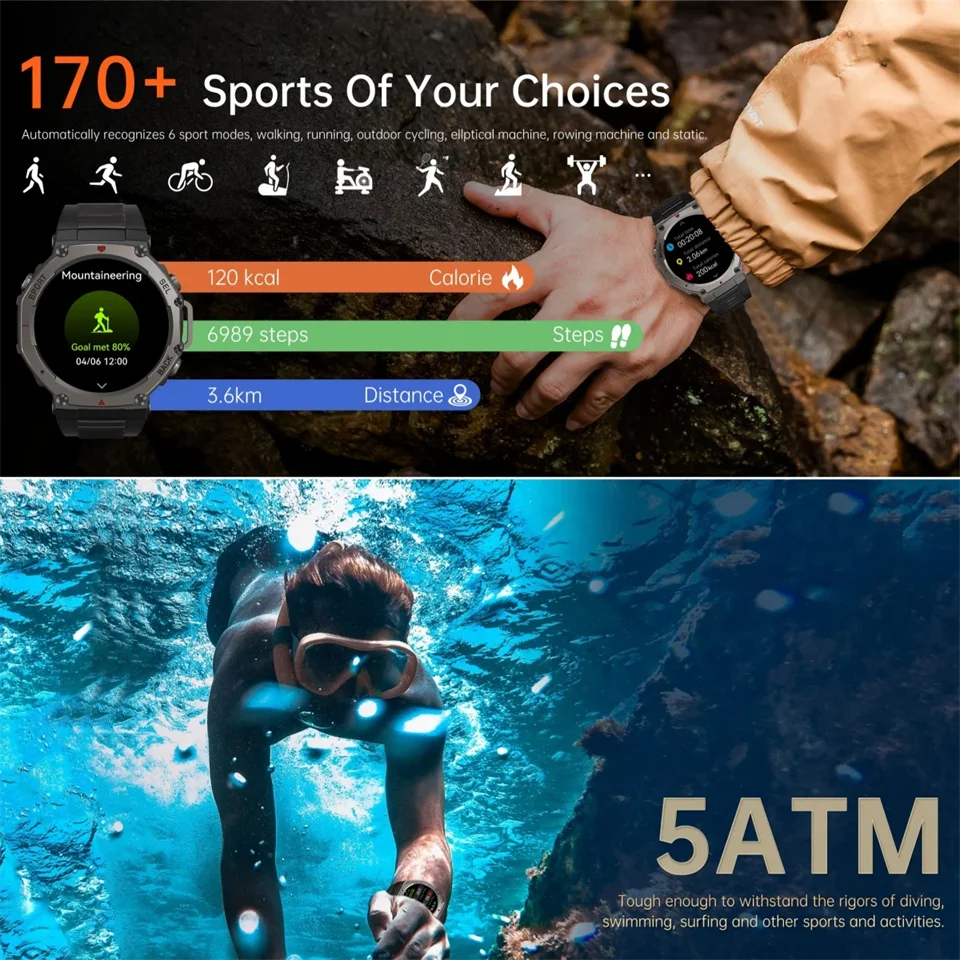 T-Rex 3 Pro Dual-Band GPS Military Smart Watch 3