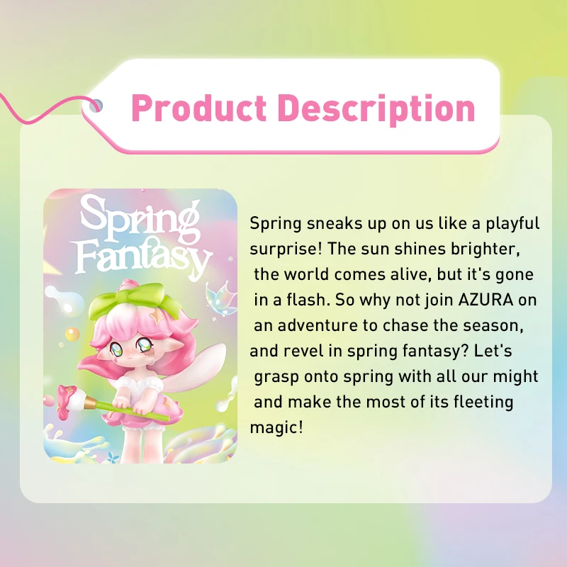 POP MART Azura Spring Fantasy Series Mystery Box 1PC/12PCS Blind Box Action  Figure Cute Toy POPMART Figurine