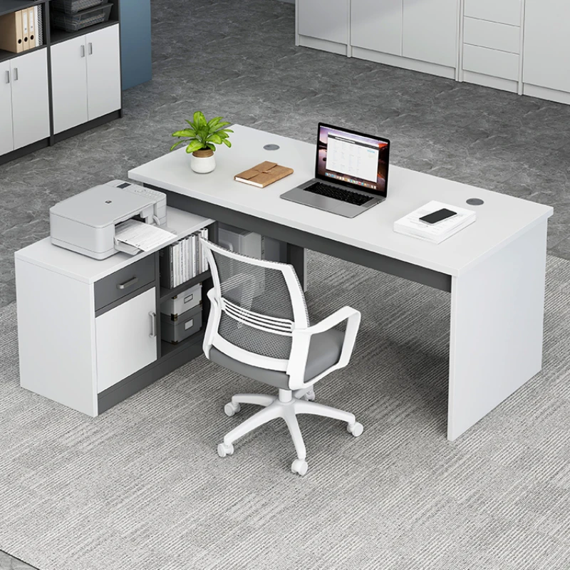 Computer Staff Work Desk Modern Simplicity Corner Office Study Desk White Vanity Escritorio Ordenador Work Furniture HD50WD modern bjflamingo office furniture staff office partition desk 4 people seats