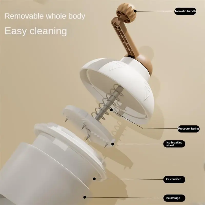 Shaved Ice Machine Home Convenient Small Hand-cranked Ice Machine Continuous Ice Broken Hail Ice Mechanism Ice Smoothie Machine - Image 2