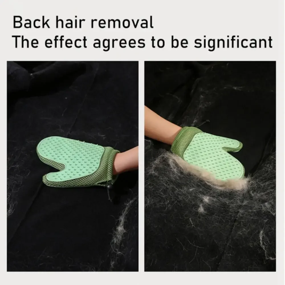 Pet Hair Remover Gloves Cat Dog Massage Bathing Cleaning Grooming Supplies Silicone Hair Sticking Removal Brush
