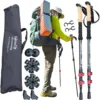 2PCS Climbing Stick трость Ultralight Trekking Poles Carbon Fiber or Aluminum Walking Stick Collapsible Mountaineering Hiking 1