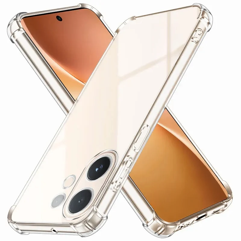 Transparent Shockproof Silicone Phone Case - Soft Protective Cover