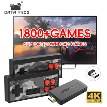 DATA FROG Gioco Stick retrò portatile con 1800 giochi NES/Dendy integrati - Console di gioco TV USB wireless