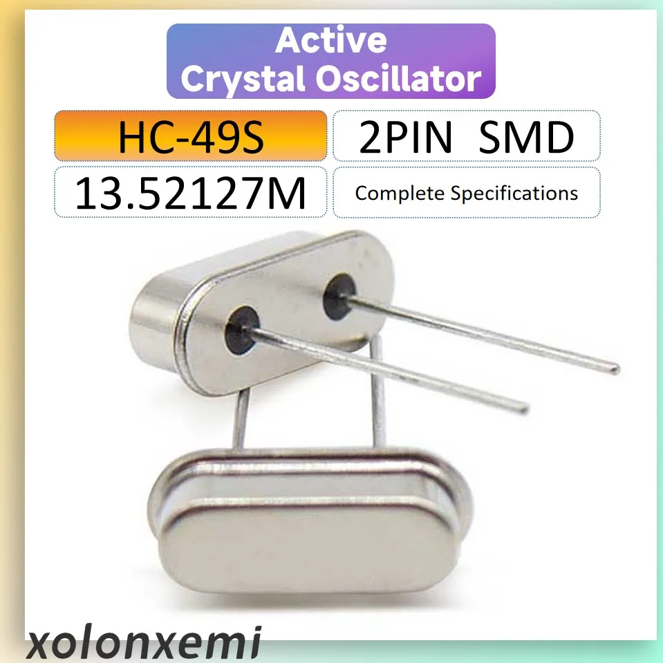 20pcs 13.52127M HC-49S Quartz Crystal Resonator Passive Oscillator 13.52127Mhz HC49S DIP 2Pin 49S