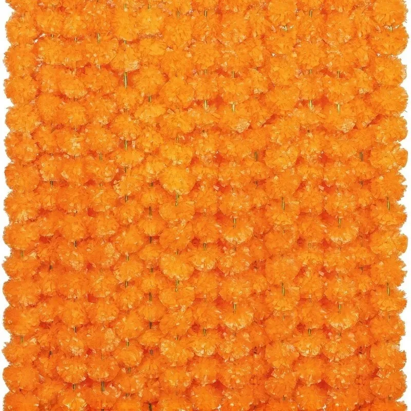 150 cm orange künstliche Rankengirlande, künstliche Blumen, Heimdekoration, Party, Halloween, Erntedankfest, Weihnachtsdekoration, Zubehör – Detail 4