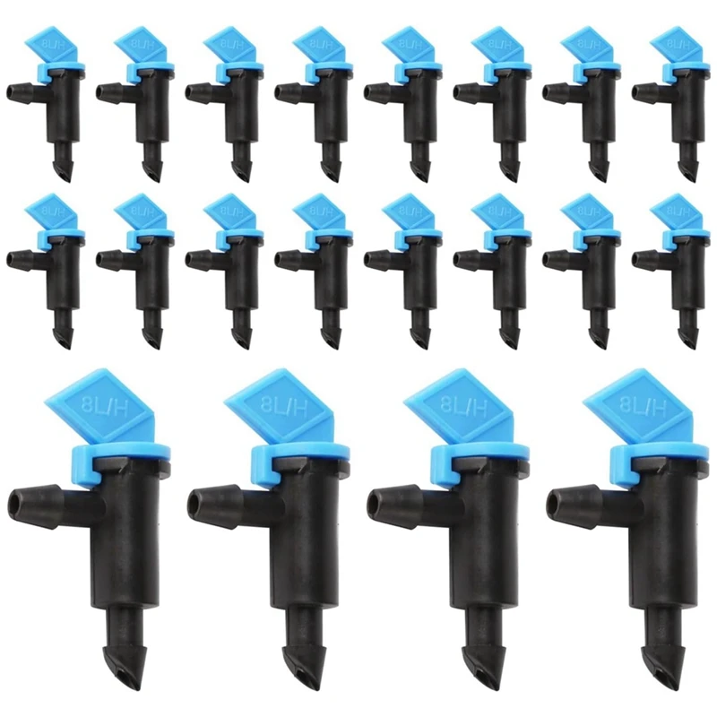 

200Piece 2 GPH Drip Irrigation Emitters Inline Water Drippers Emitter Sprinkler Blue