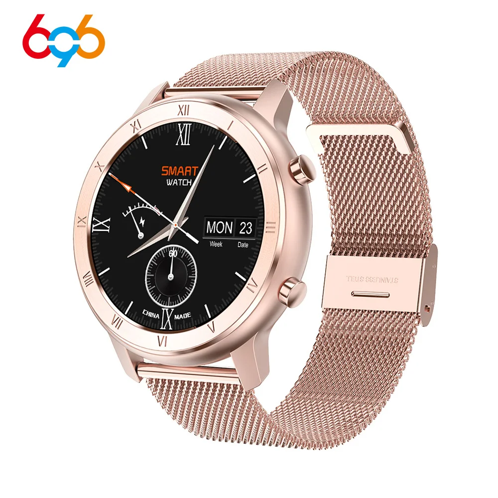 ECG Smart Watch Full Touch Round Screen Waterproof Smartwatch Women For Android IOS Phone Men