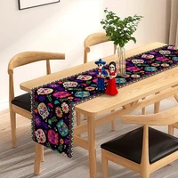 Day of The Dead Table Decoration Accessories Home Table Runner Hallowen Tablecloth Ghost Party Decor Accessories Dia De Muertos 4