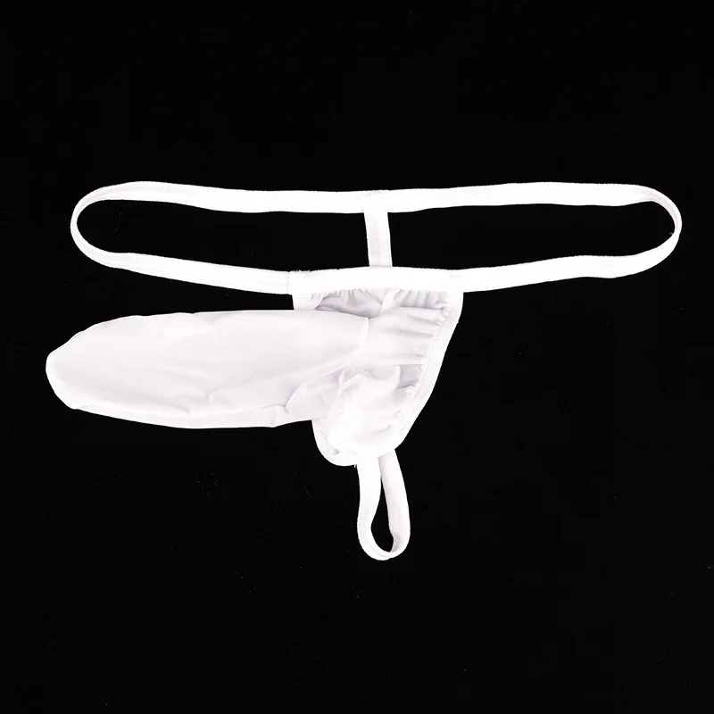Men Mini Coverage G-String Brief with Penis Sheath Underwear Hipster Bikini Lingerie For Him Panties