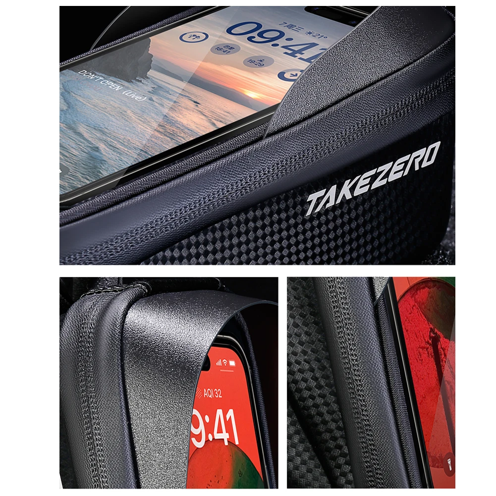 Touch Screen Bike Pannier Bag Light Barrier Waterproof Upper Tube Pannier Storage Pouch Hard Shell Case Cycling Equipment