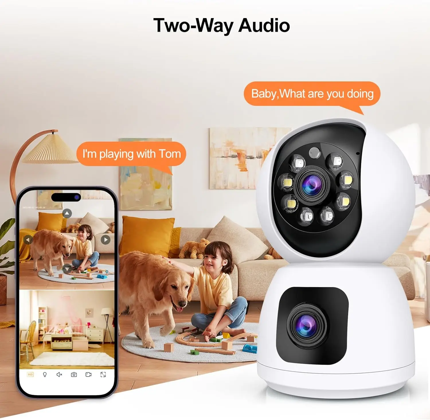 8MP Dual Lens 5G WiFi Security Camera System