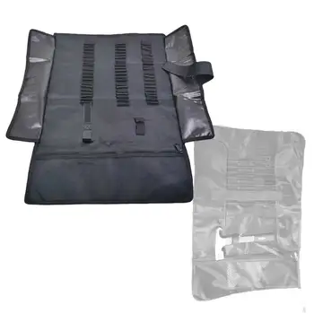Heavy-Duty Portable Camping Gear Roll Organizer Tent Stake Peg Guylines Carry Bag with Hammer Sleeve Ground Nail Storage Bag