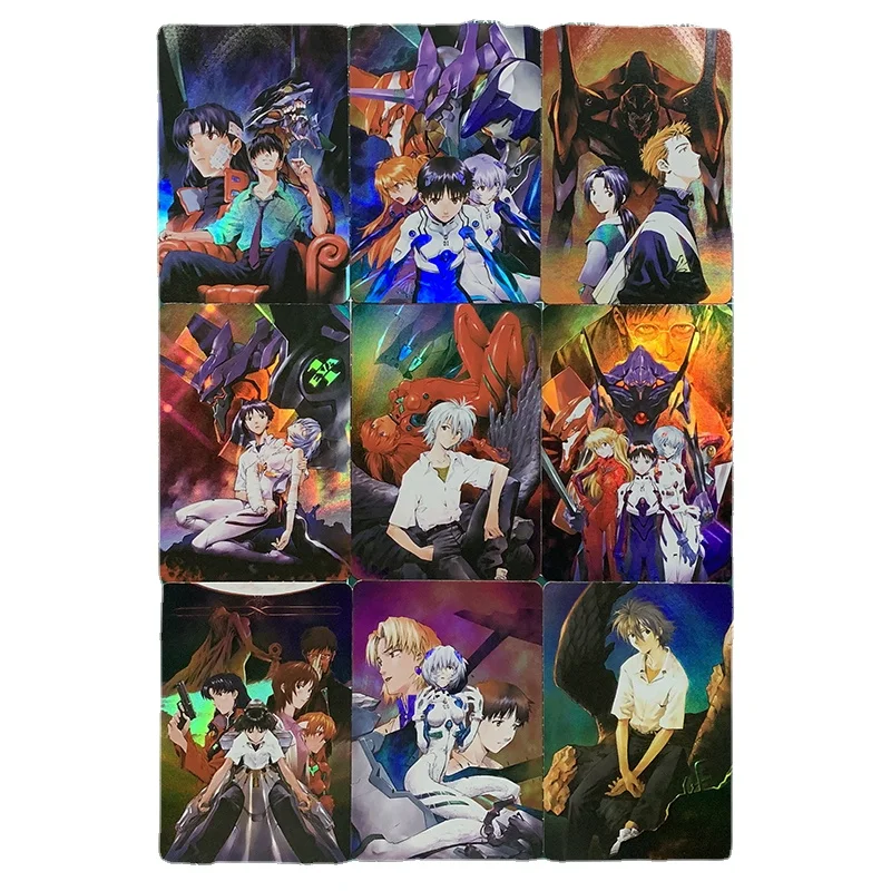 

9pcs/set DIY anime EVA rare collection around classic original paintings character flash cards childrens collectibles toy gifts
