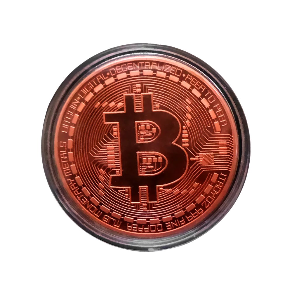 Gold Plated Bitcoin Commemorative Collectible Coin - Unique Art Gift