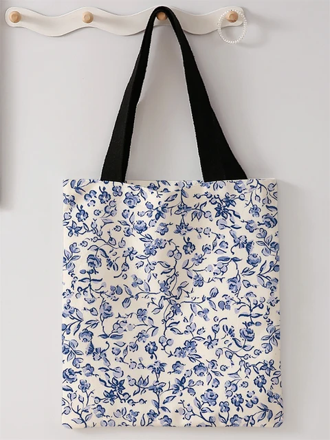 Floral Print Multifunctional Canvas Bag