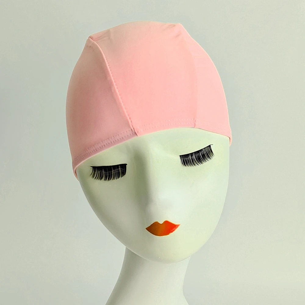 Solid Colors Nylon Lycra Fabric Bathing Cap Summer Swimming Pool Spa Beach Play Unisex Swimming Cap for Female and Male 4