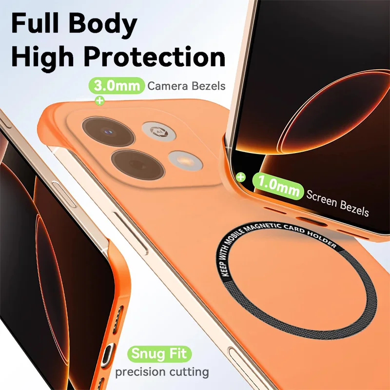 Frameless Ultra Thin Protective Case - Super Light Skin-Feel Minimalist Hard Back Cover