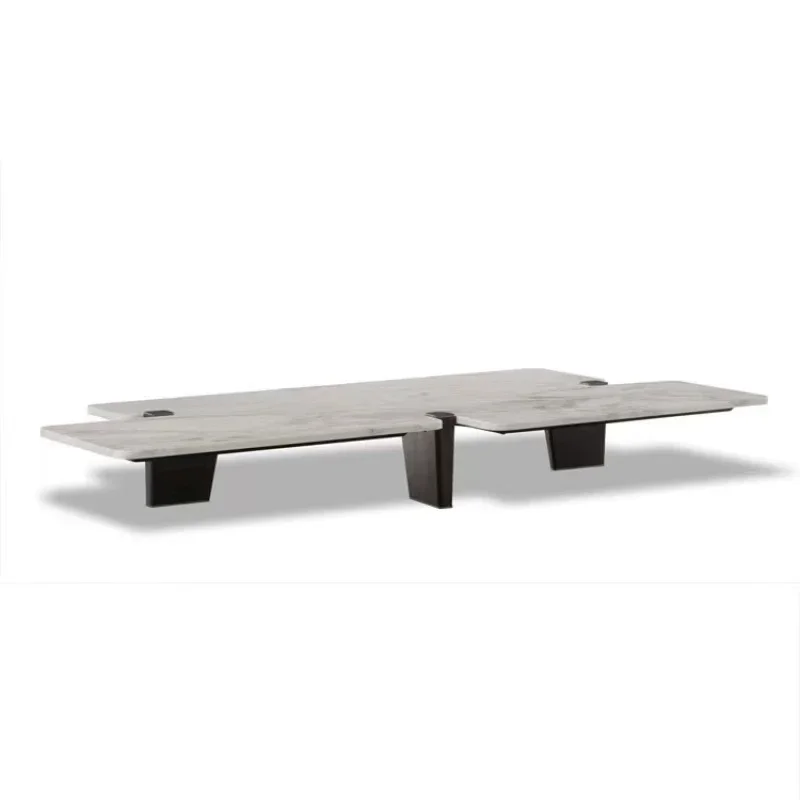 Italian minimalist designer living room coffee table special-shaped stone slab personality model house customized