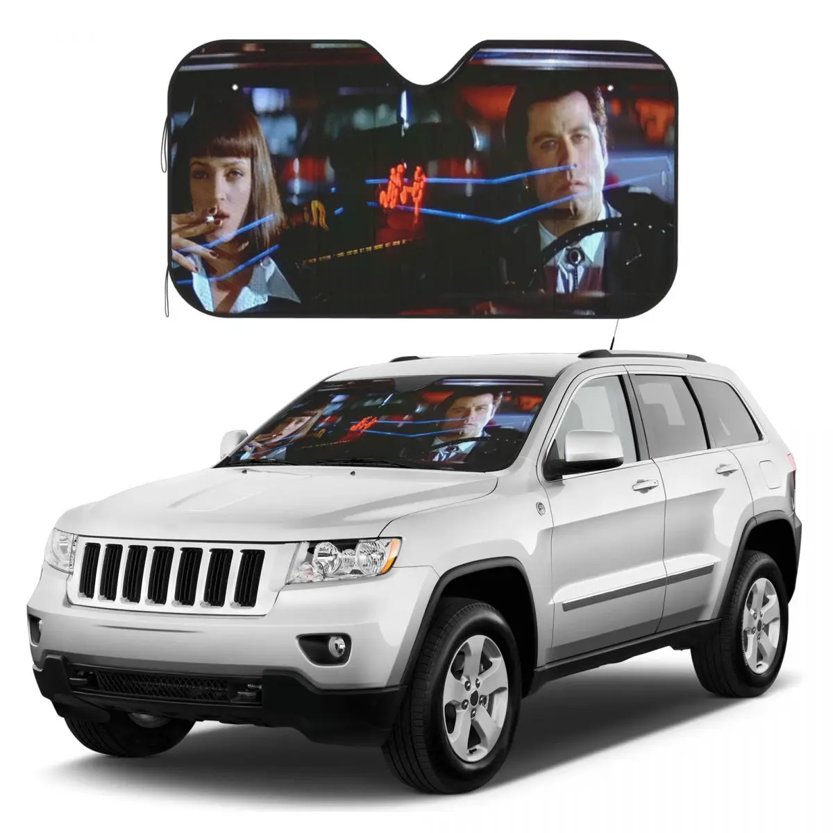 

Pulp Fiction Car Sunshades Reflector Anti Uv Funny Custom Car Sunshade Sun Shade