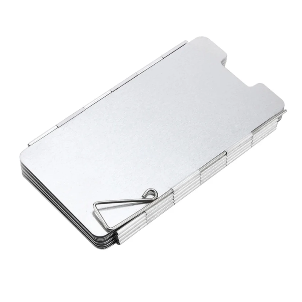 Camping Gas Stove Windshield 9 Plates Foldable Outdoor Cooking Burner Windproof Screen Aluminium Alloy